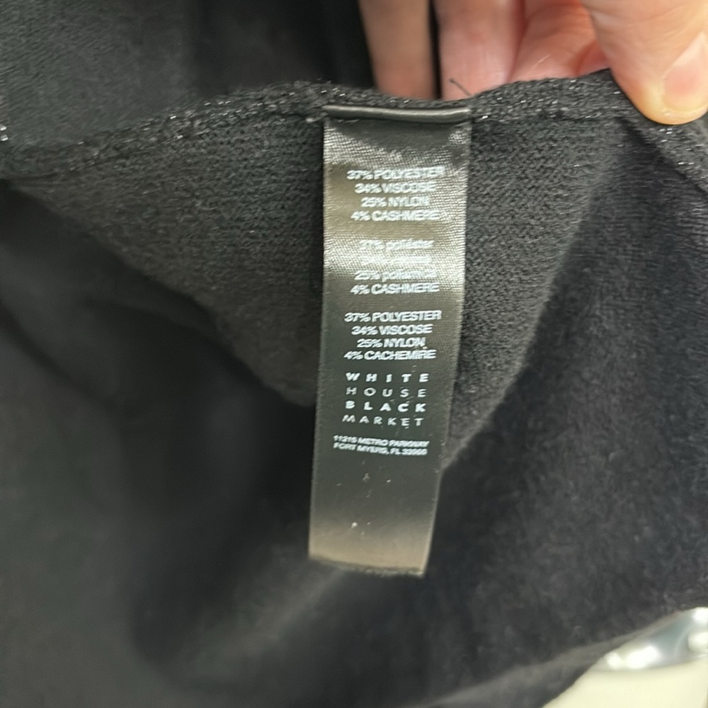 White House Black Market black shimmer cardigan - Picture 6 of 9